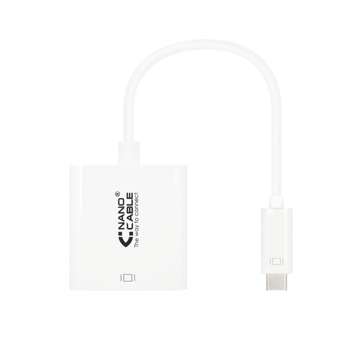 Nanocable Conversor USB-C a HDMI 4K, 15 cm, Blanco Nanocable Conversor USB-C a HDMI 4K, 15 cm, Blanco